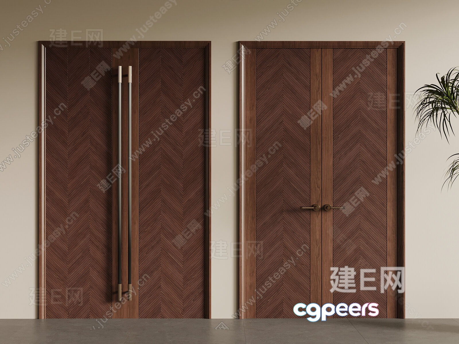 Wooden Doors 3D Model - 1503 - VRAY Render