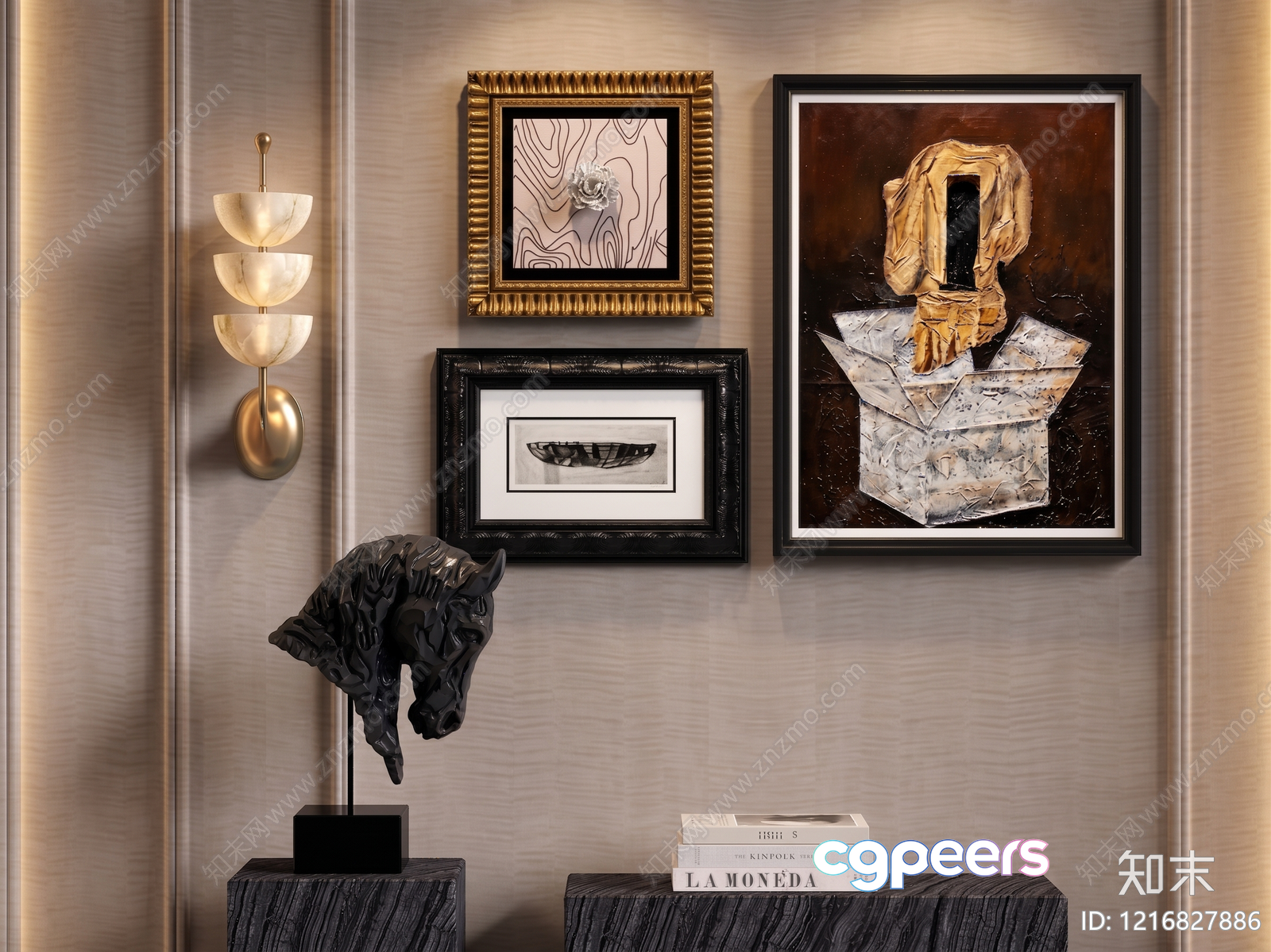 Modern Art Display 3D Model - 15533 - VRAY Render Modern Art Display 3D Model - 15533 - VRAY Render
