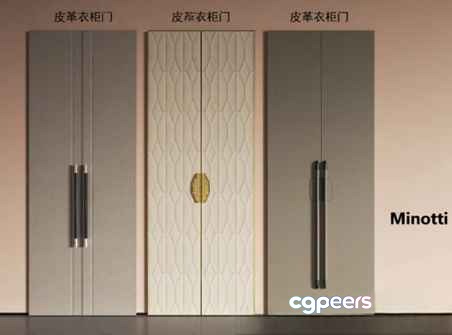 Minimalist White Doors 3D Model - 529 - VRAY Render