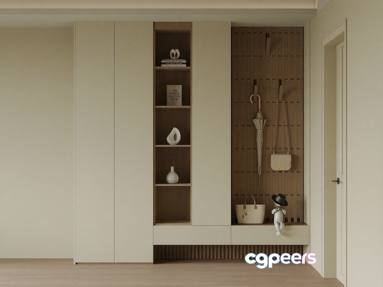 Modern Minimalist Shelf 3D Model - 13992 - VRAY Render Modern Minimalist Shelf 3D Model - 13992 - VRAY Render