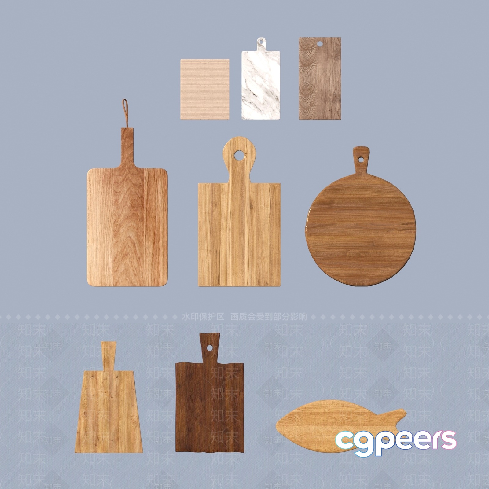 Wooden Cutting Boards 3D Model - 10153 - VRAY Render Wooden Cutting Boards 3D Model - 10153 - VRAY Render