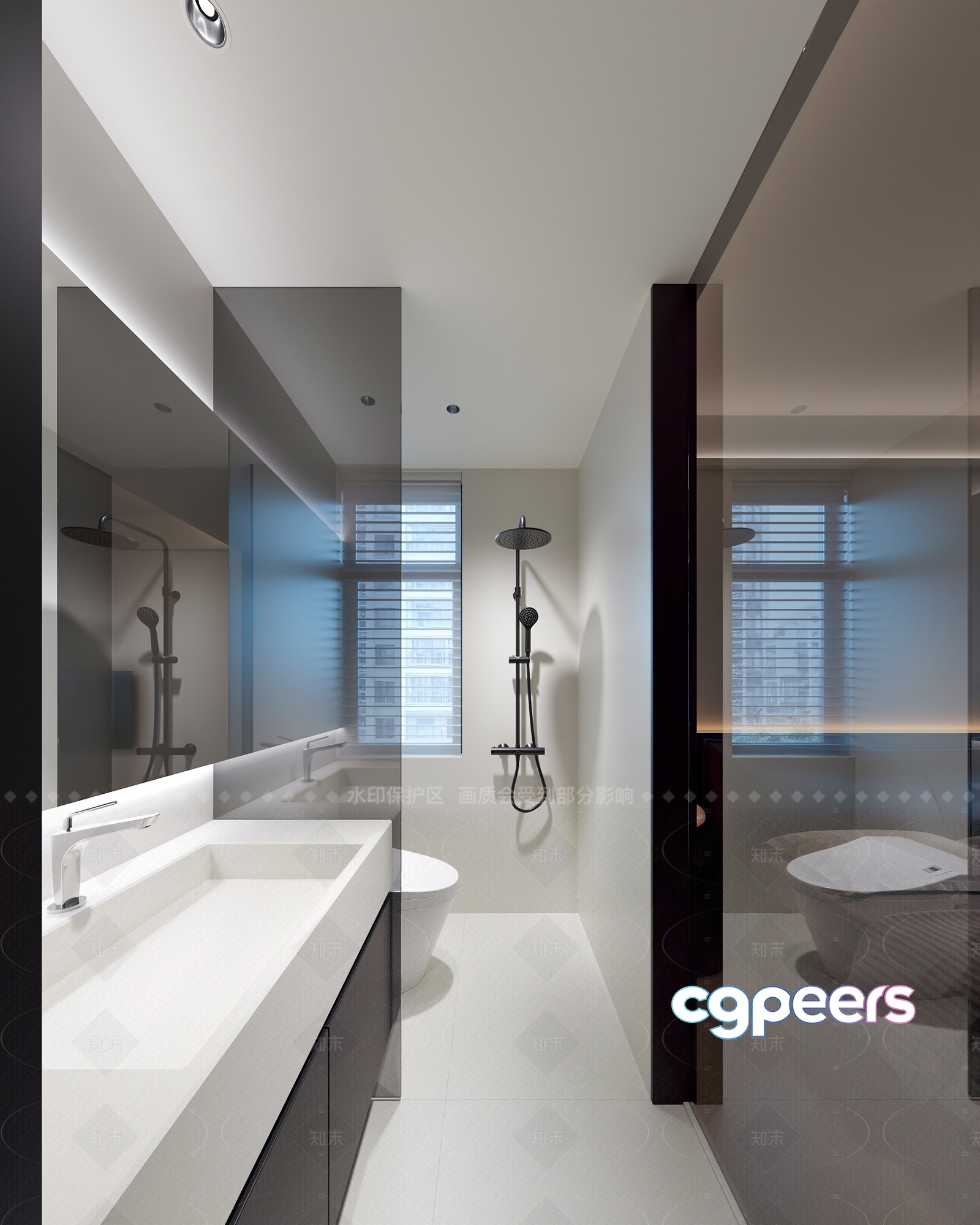 Modern Bathroom 3D Model - 16626 - VRAY Render