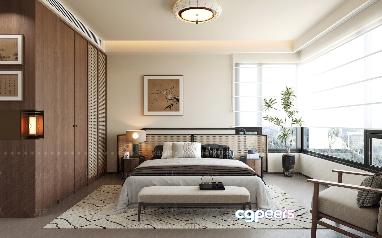 Cozy Bedroom 3D Model - 959 - CORONA Render