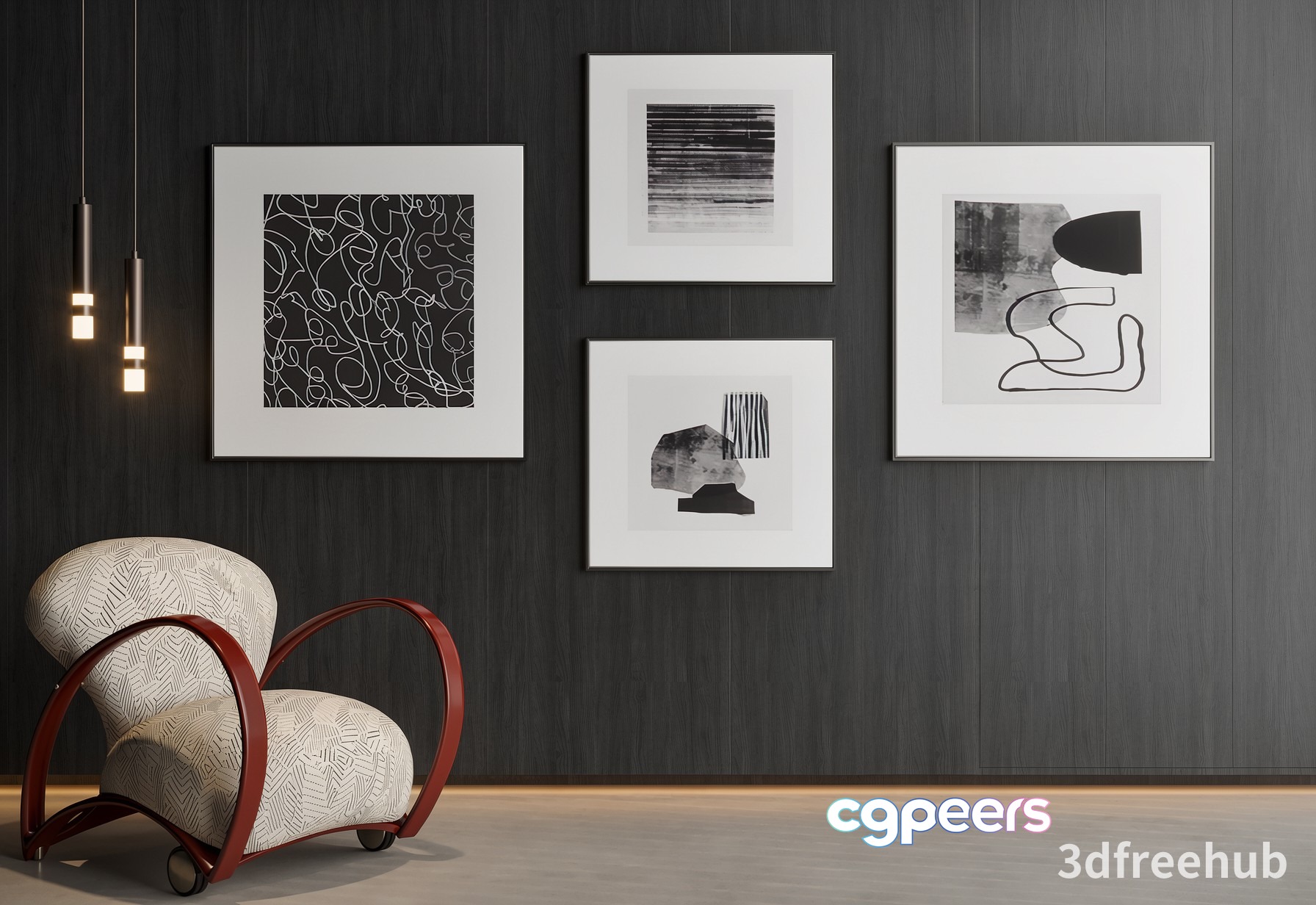 Modern Art Gallery 3D Model - 20188 - VRAY Render