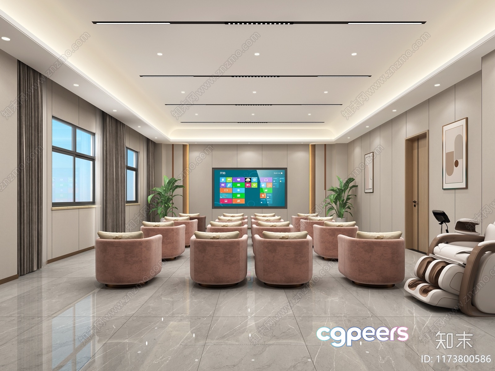 Modern Entertainment Room 3D Model - 22778 - VRAY Render