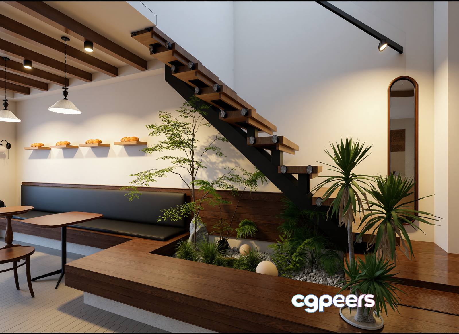 Modern Indoor Garden 3D Model - 7913 - VRAY Render