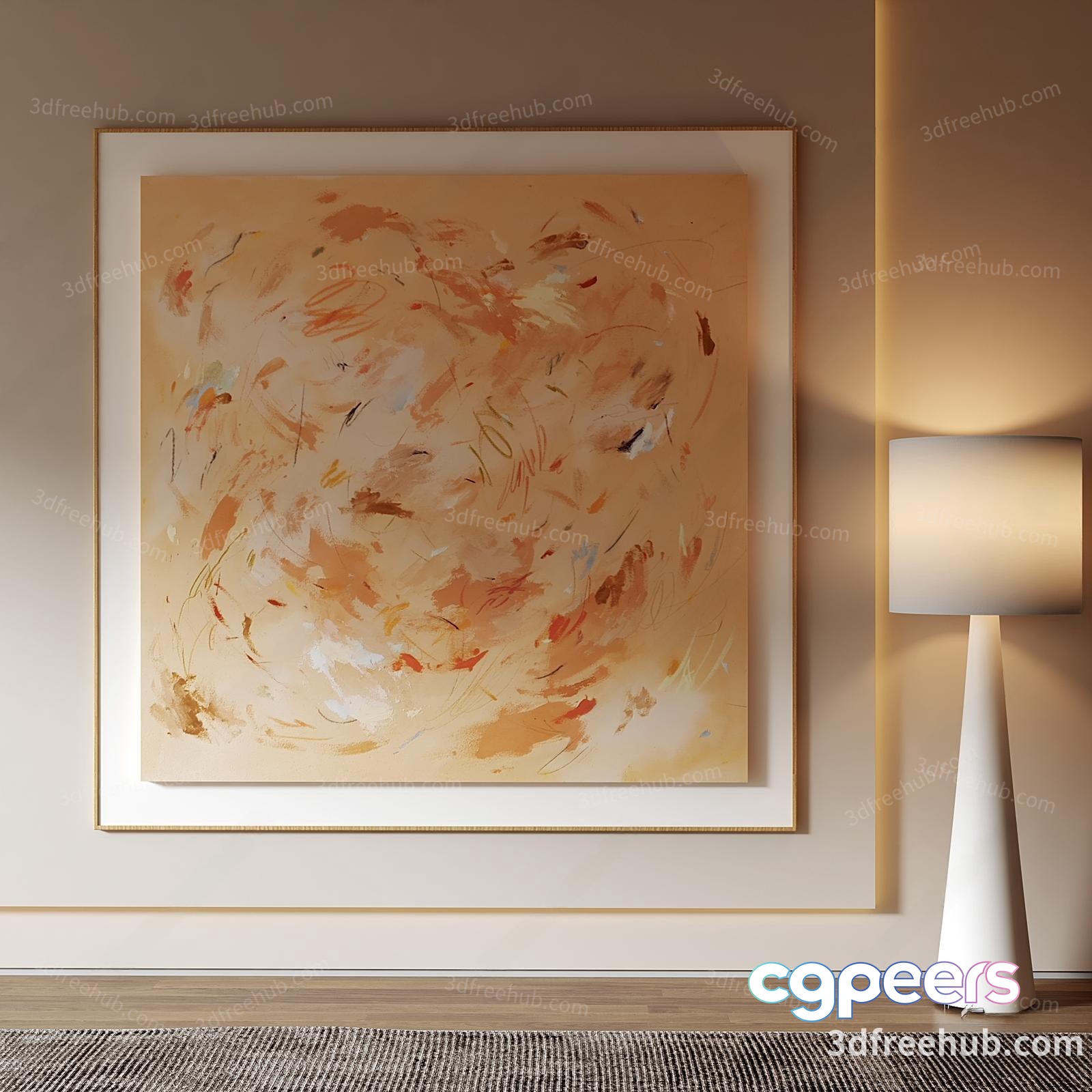 Modern Living Room 3D Model - 23624 - VRAY Render