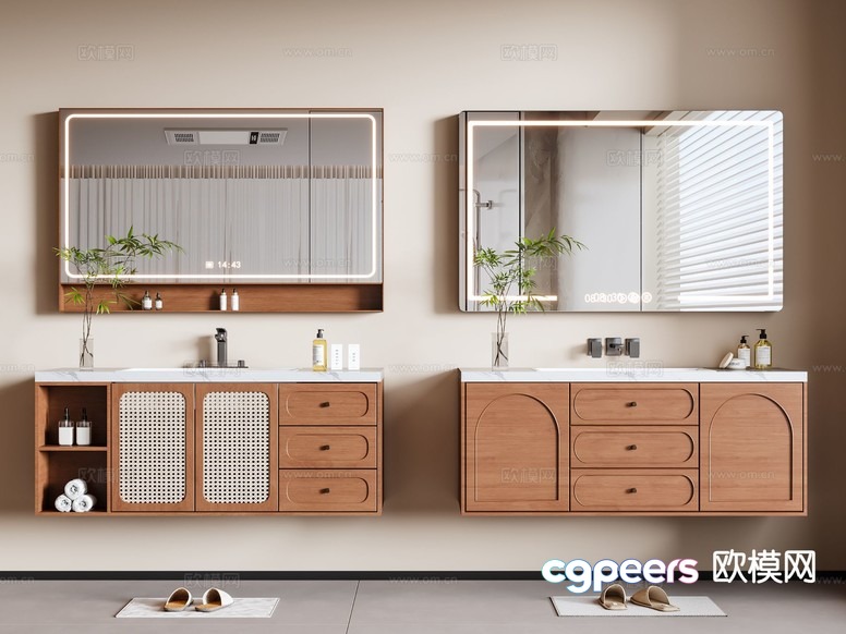 Modern Bathroom Vanity 3D Model - 5672 - VRAY Render Modern Bathroom Vanity 3D Model - 5672 - VRAY Render