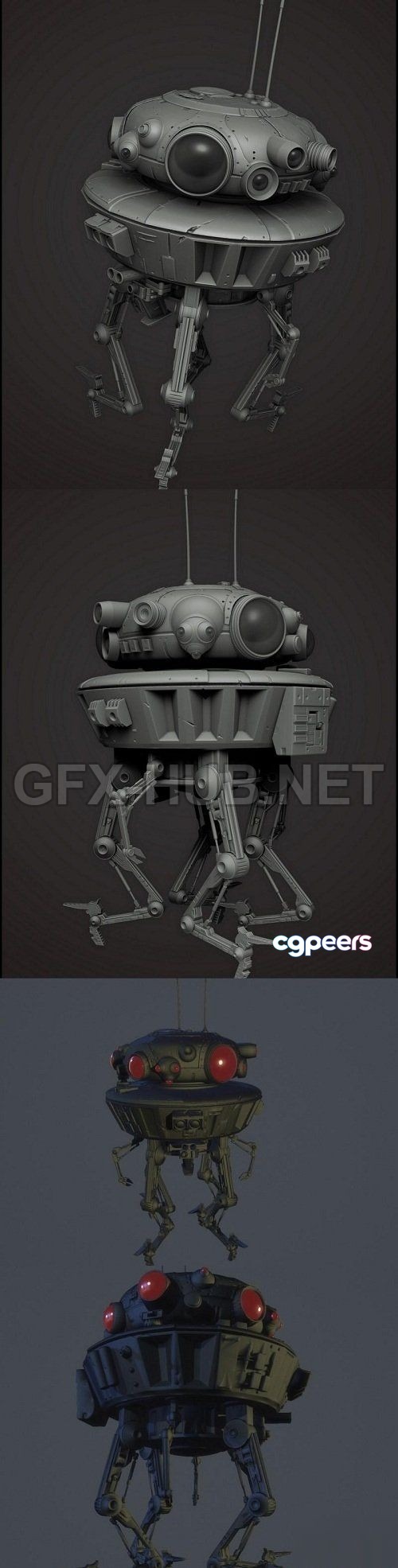 3D Game Assets - Probe Droid from Star Wars 3D Model 3D Game Assets - Probe Droid from Star Wars 3D Model