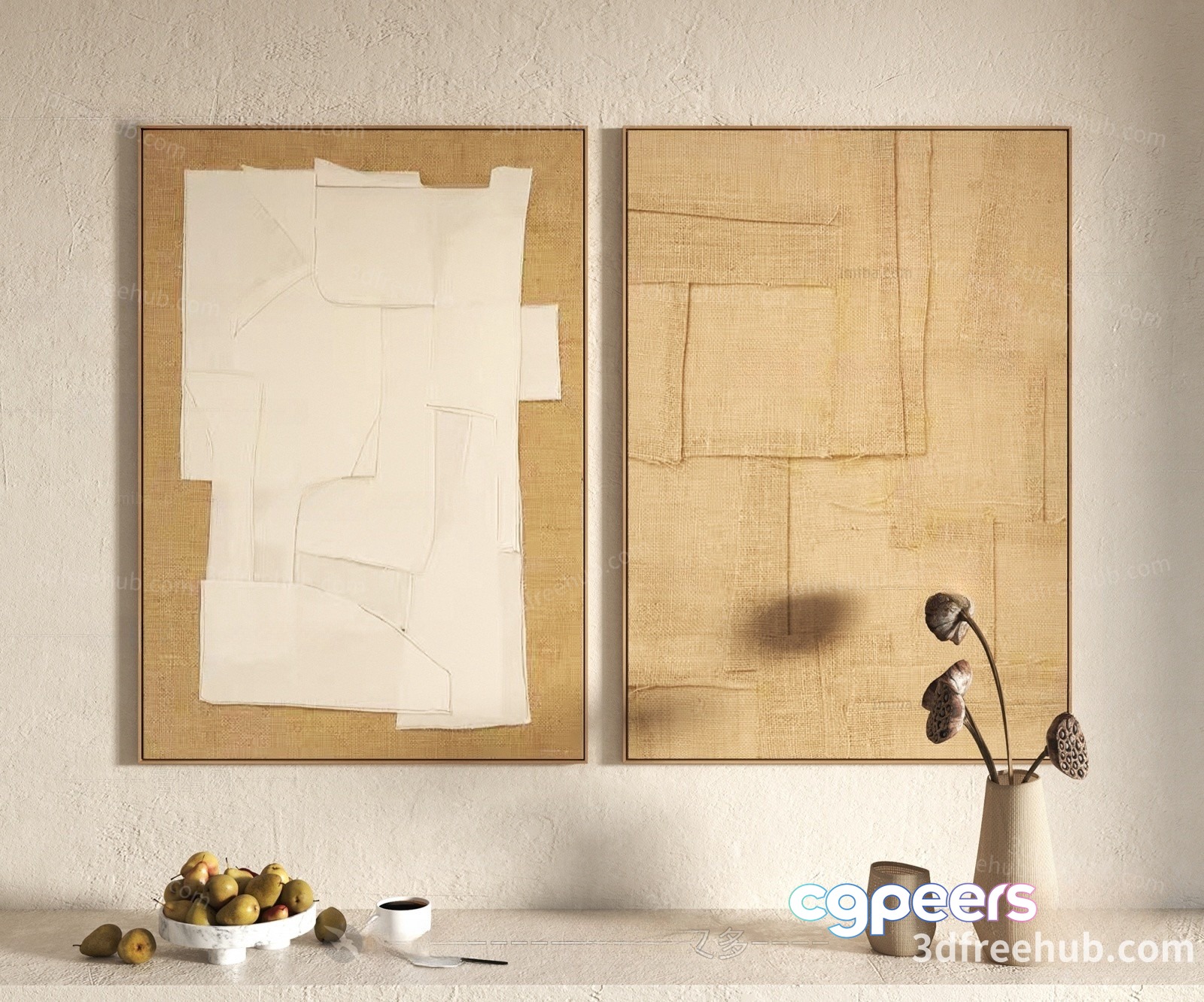 Minimalist Artwork 3D Model - 18559 - VRAY Render Minimalist Artwork 3D Model - 18559 - VRAY Render