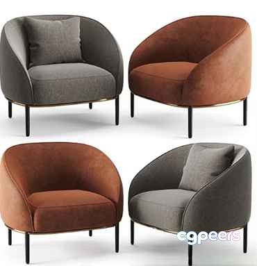 Modern Velvet Chairs 3D Model - 3080 - VRAY Render Modern Velvet Chairs 3D Model - 3080 - VRAY Render