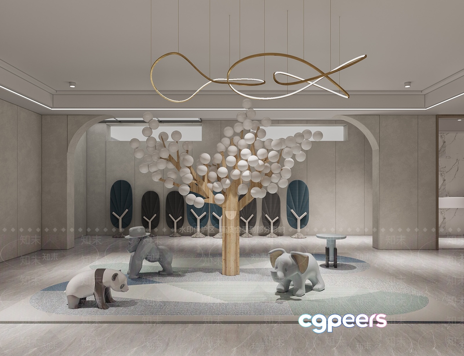 Modern Light Fixture 3D Model - 22984 - VRAY Render