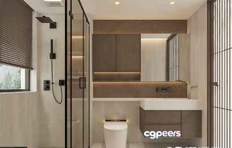 Modern Bathroom Setup 3D Model - 5880 - CORONA Render Modern Bathroom Setup 3D Model - 5880 - CORONA Render