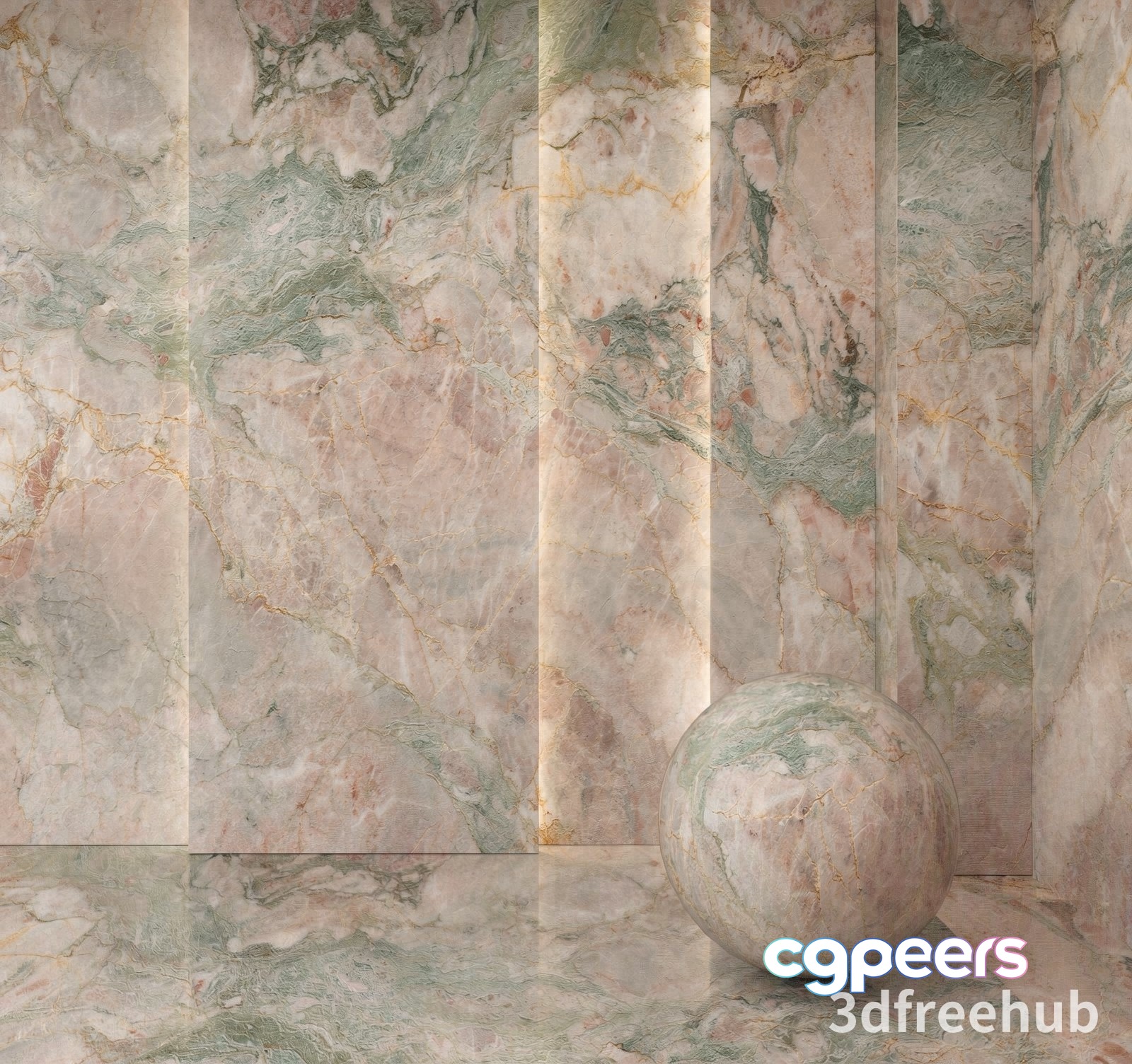 Marble Ball On Marble Surface 3D Model - 21581 - VRAY Render Marble Ball On Marble Surface 3D Model - 21581 - VRAY Render