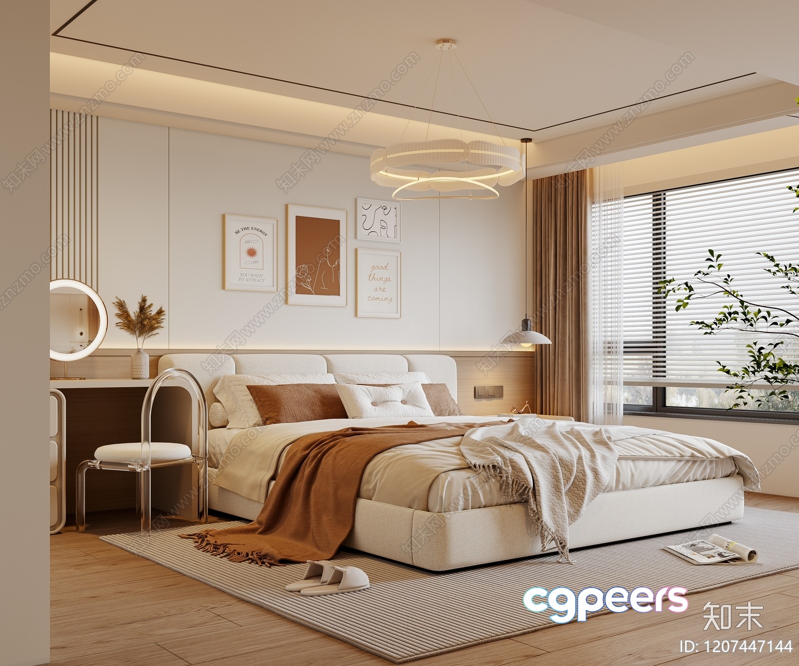 Cozy Bedroom 3D Model - 4153 - VRAY Render