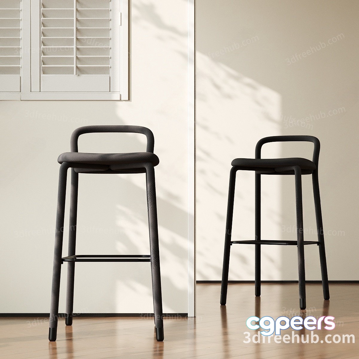 Modern Tall Stools 3D Model - 20913 - VRAY Render Modern Tall Stools 3D Model - 20913 - VRAY Render