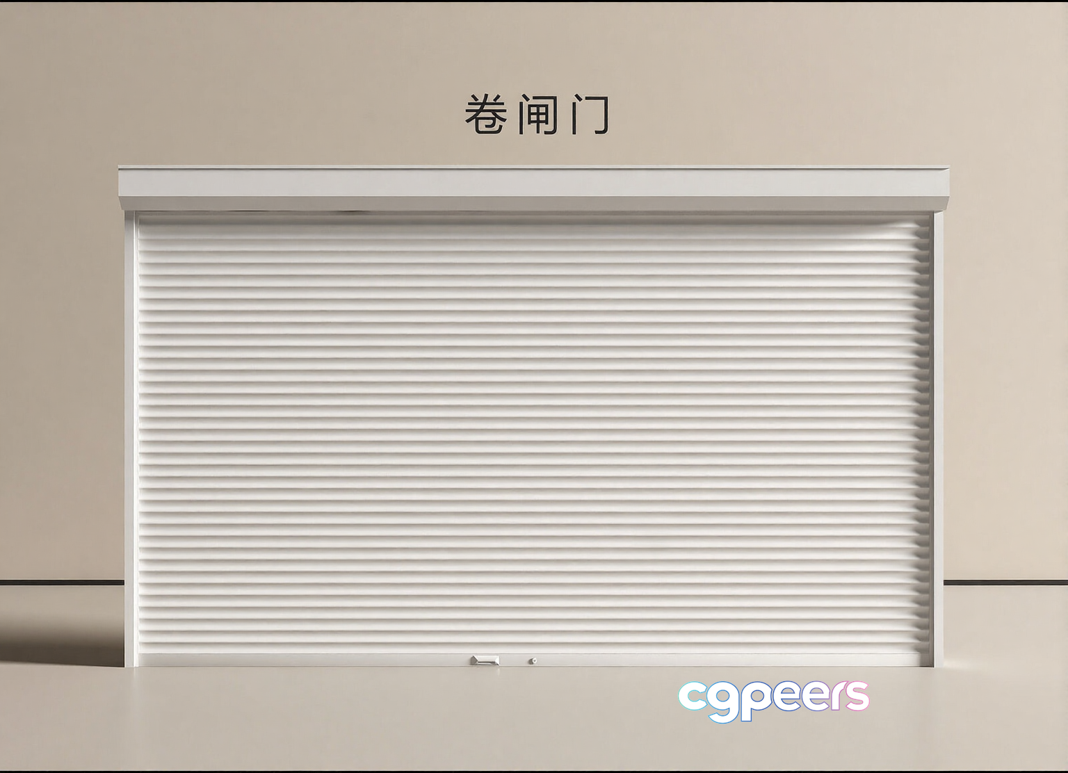 A White Garage Door 3D Model - 7048 - VRAY Render A White Garage Door 3D Model - 7048 - VRAY Render