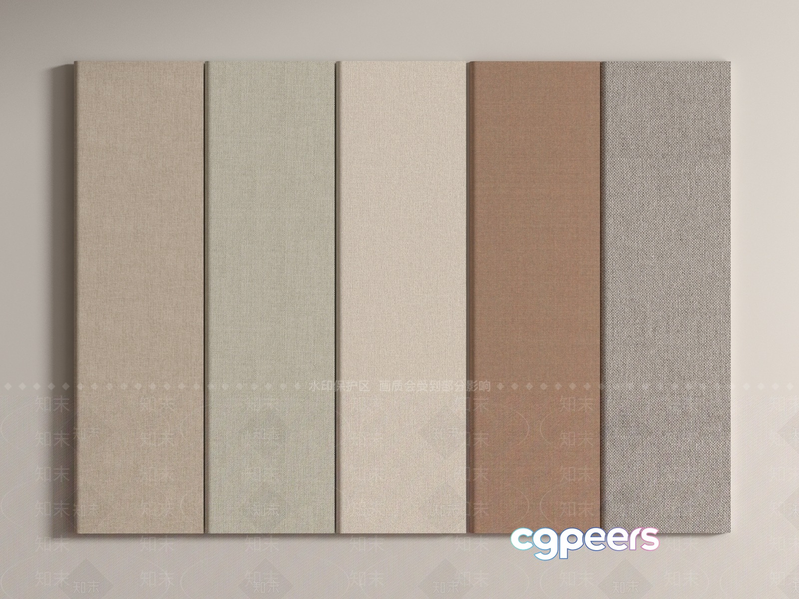 Six Fabric Swatches 3D Model - 22169 - VRAY Render Six Fabric Swatches 3D Model - 22169 - VRAY Render