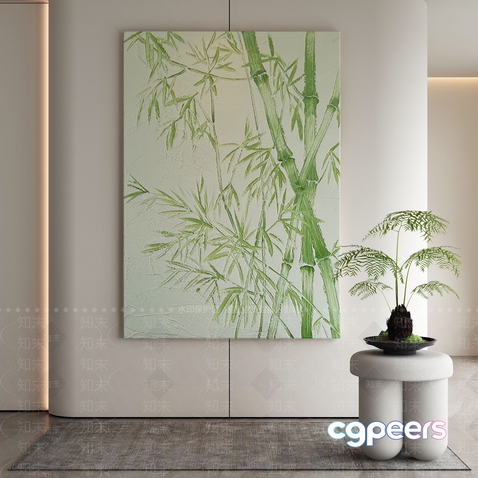 Modern Minimalist Decor 3D Model - 6138 - VRAY Render