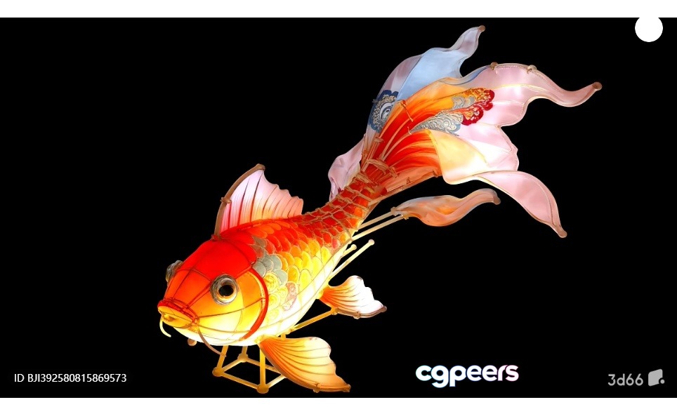 A Goldfish Made Of Glass Or Plastic 3D Model - 17377 - VRAY Render