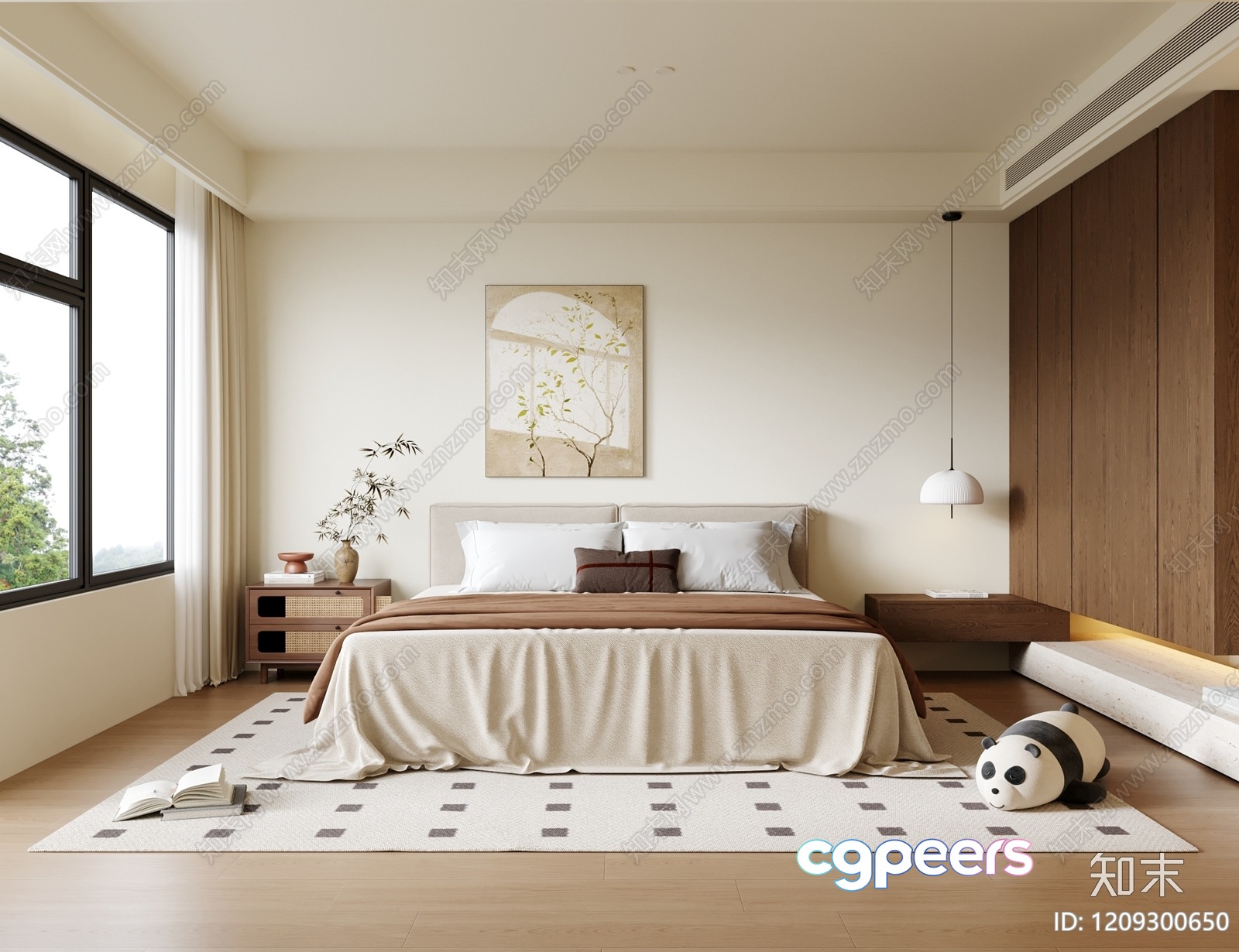 Cozy Bedroom 3D Model - 465 - VRAY Render