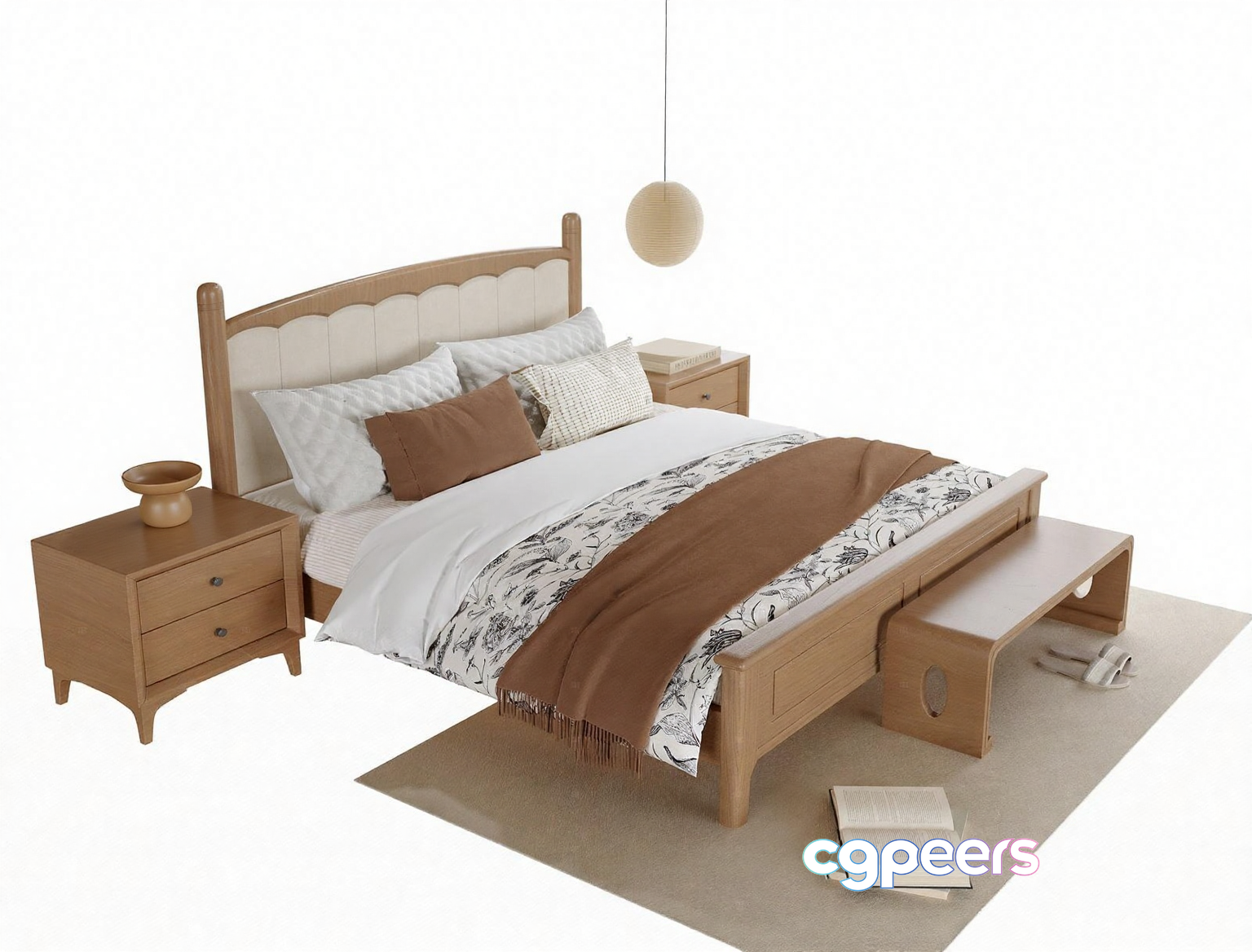 Cozy Modern Bedroom 3D Model - 12332 - CORONA Render Cozy Modern Bedroom 3D Model - 12332 - CORONA Render