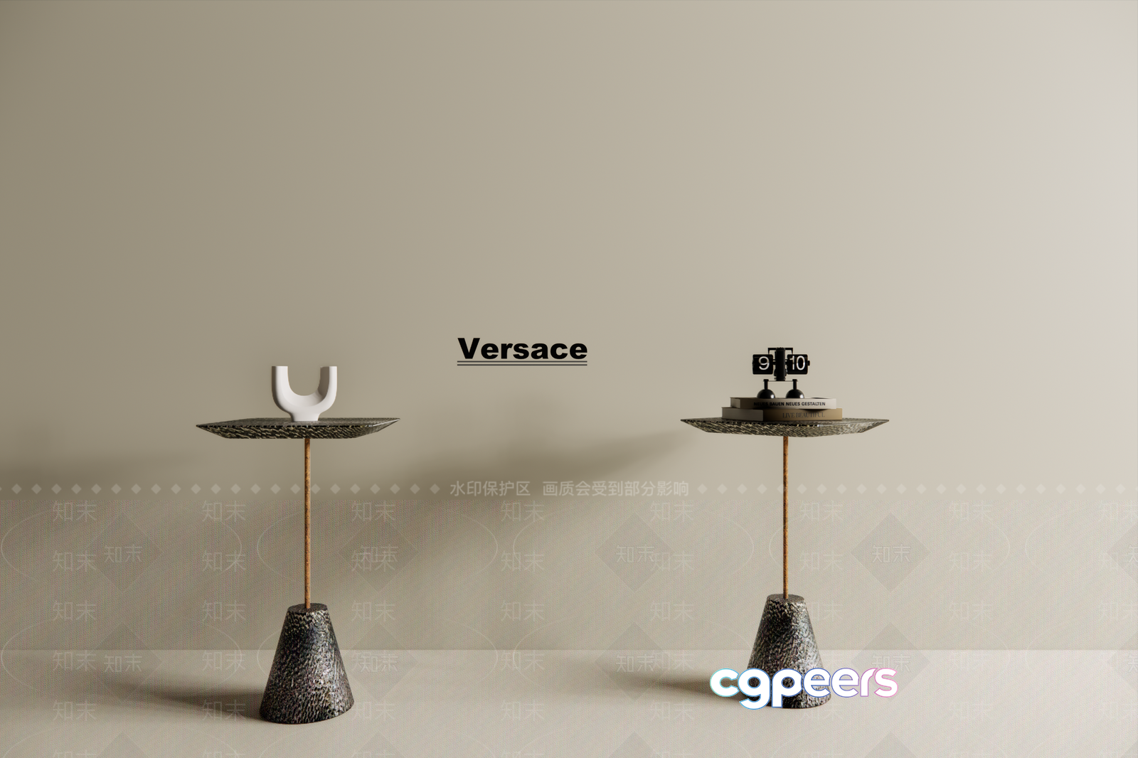 Modern Versace Tables 3D Model - 21878 - VRAY Render