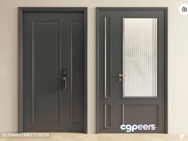 Two Doors 3D Model - 6279 - VRAY Render