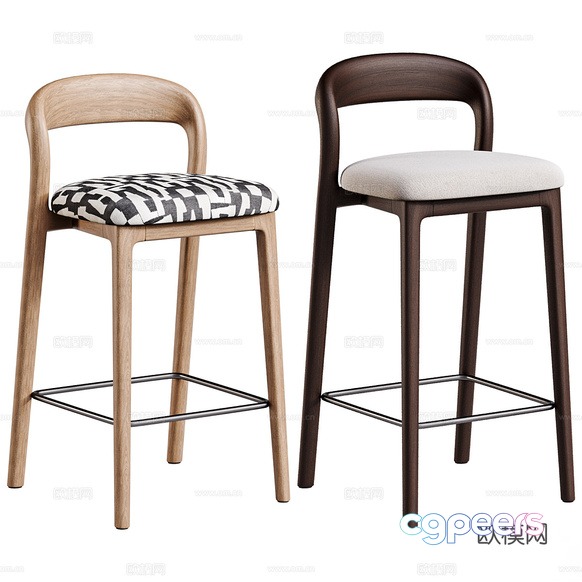 Wooden Bar Stools 3D Model - 5981 - VRAY Render