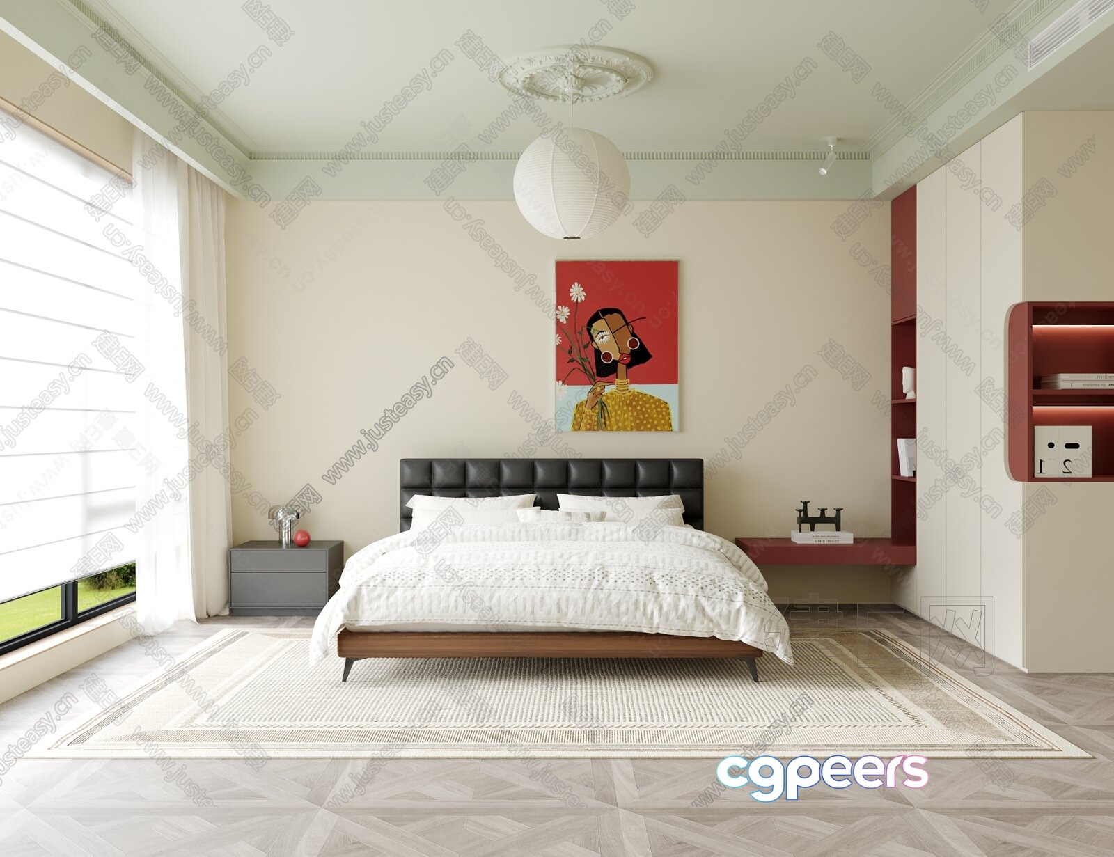 Cozy Bedroom 3D Model - 1569 - VRAY Render