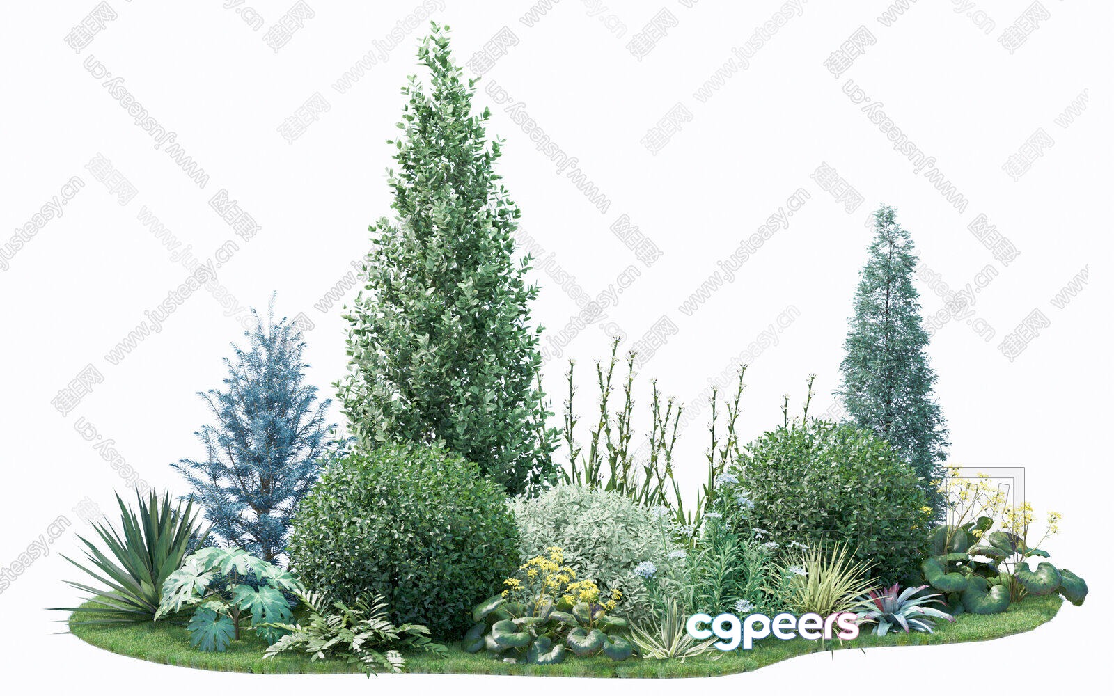 A Lush Garden Landscape 3D Model - 11654 - CORONA Render