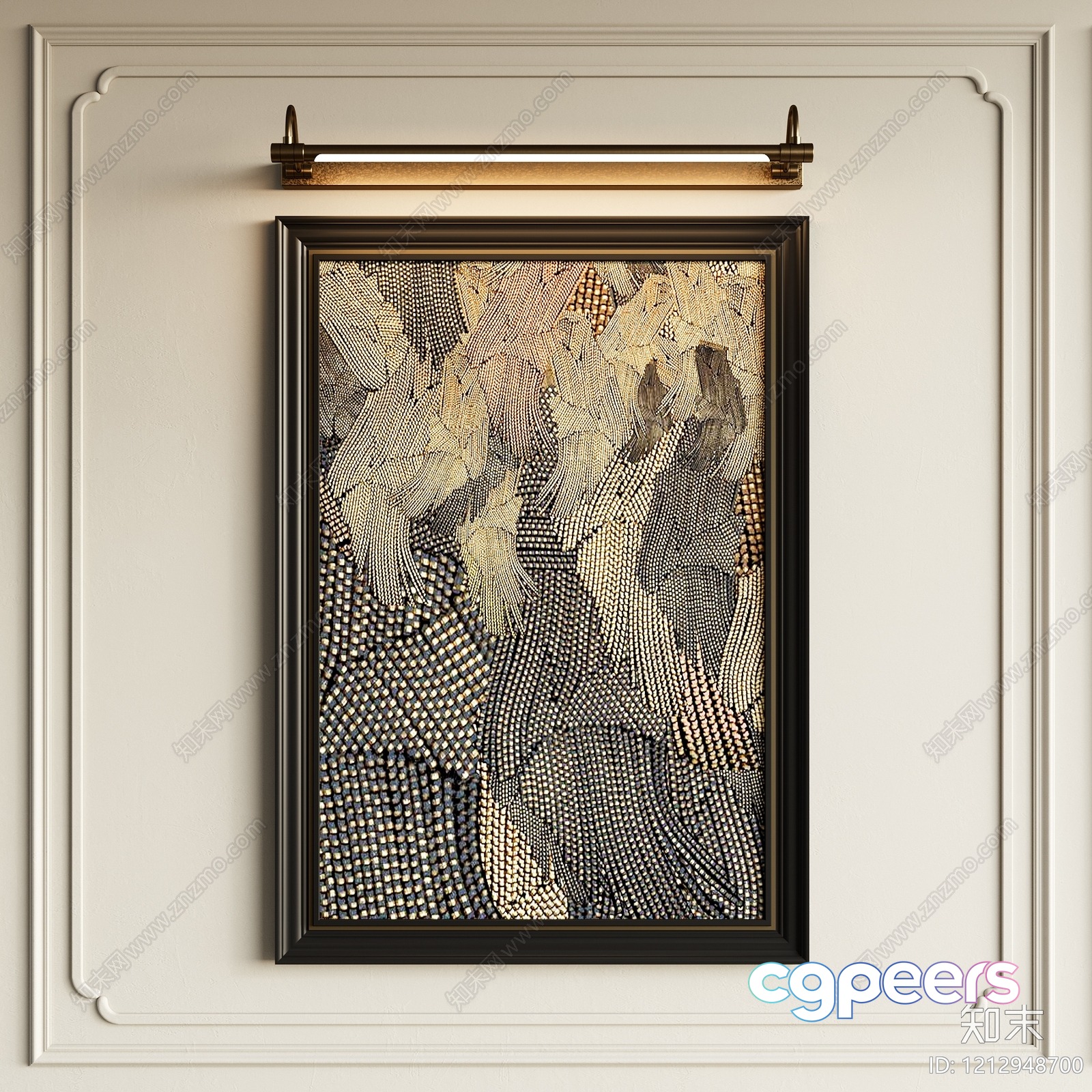 Gold Light Fixture 3D Model - 3290 - VRAY Render Gold Light Fixture 3D Model - 3290 - VRAY Render