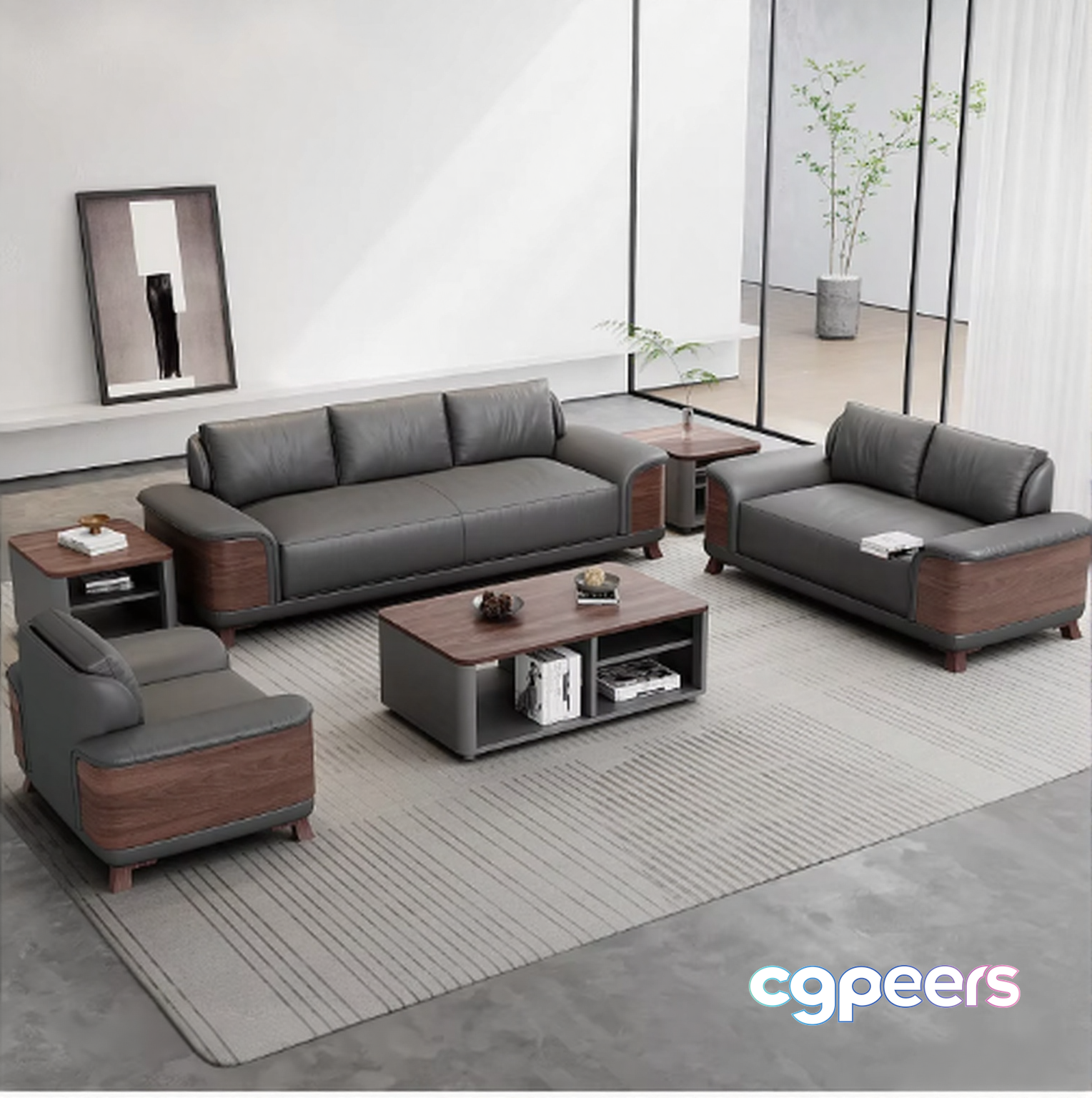 Modern Living Room 3D Model - 7987 - VRAY Render Modern Living Room 3D Model - 7987 - VRAY Render