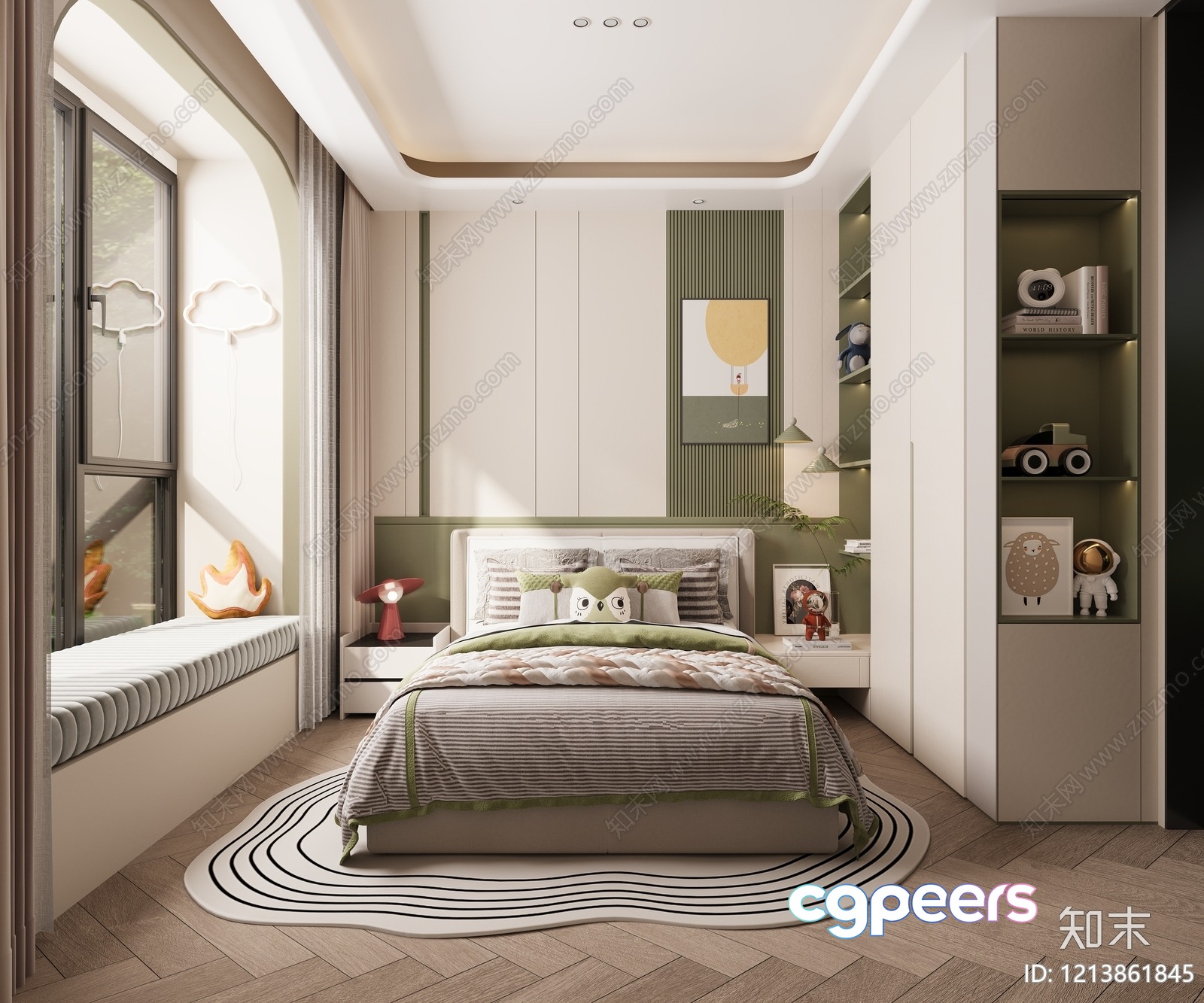 Cozy Modern Bedroom 3D Model - 17762 - VRAY Render