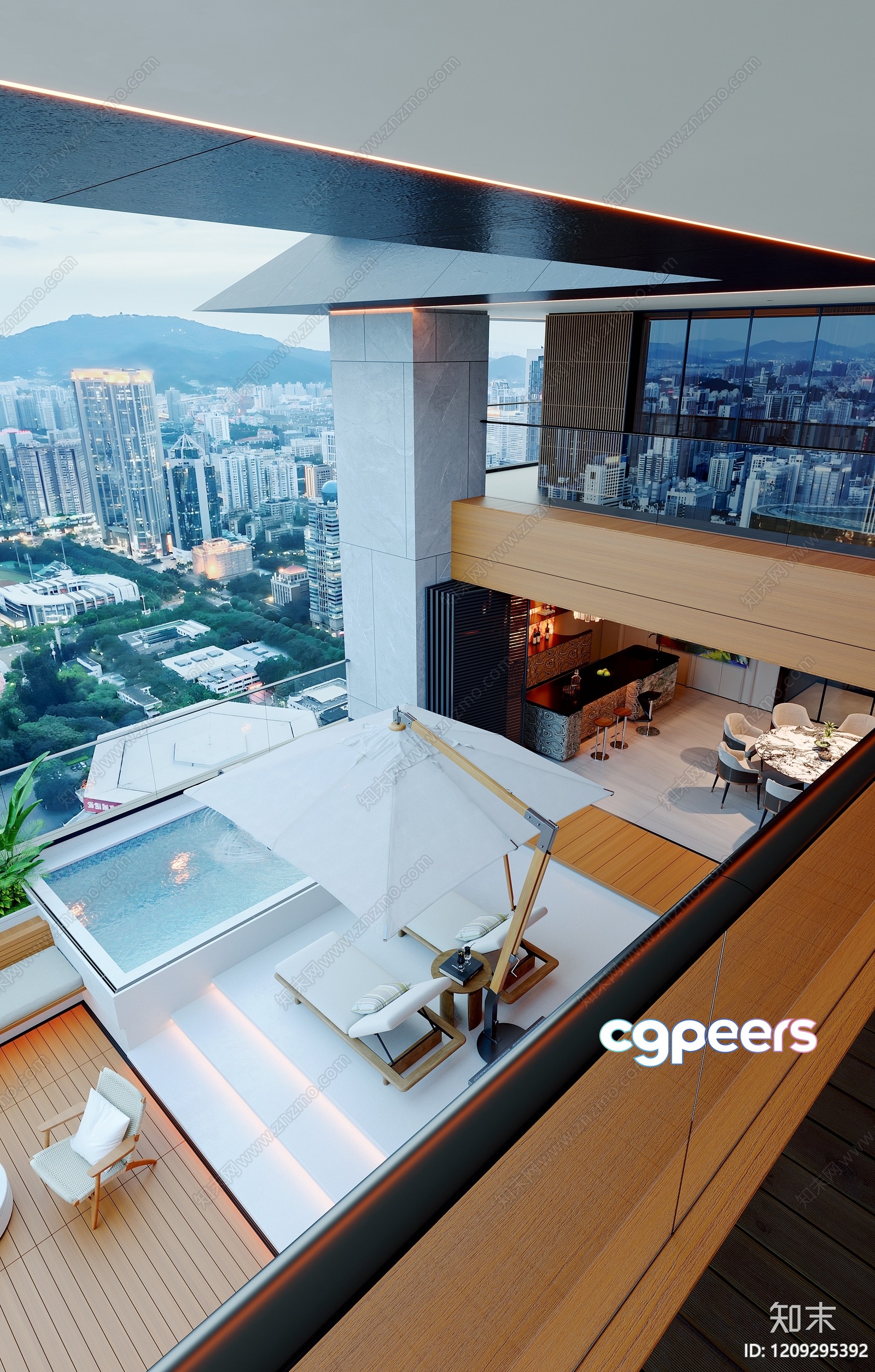 Modern High-Rise Apartment 3D Model - 17198 - VRAY Render Modern High-Rise Apartment 3D Model - 17198 - VRAY Render