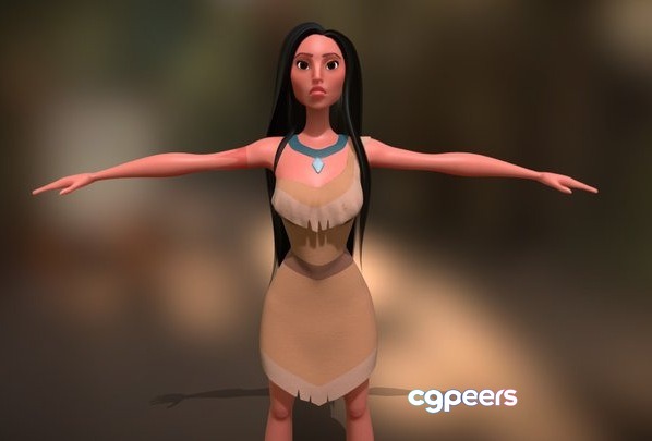 3D Game Assets - Pocahontas 3D Game Assets - Pocahontas