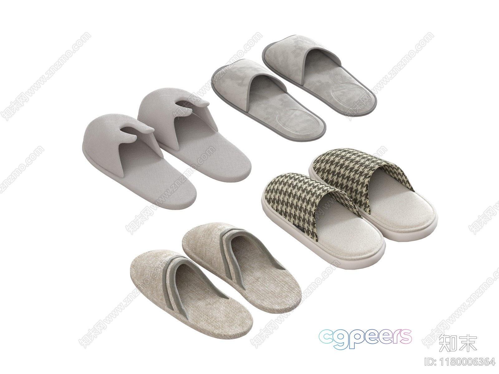 A Pair Of Slippers 3D Model - 21112 - VRAY Render