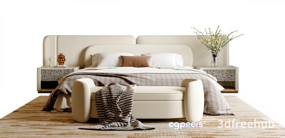 A Modern Bedroom 3D Model - 21224 - VRAY Render A Modern Bedroom 3D Model - 21224 - VRAY Render
