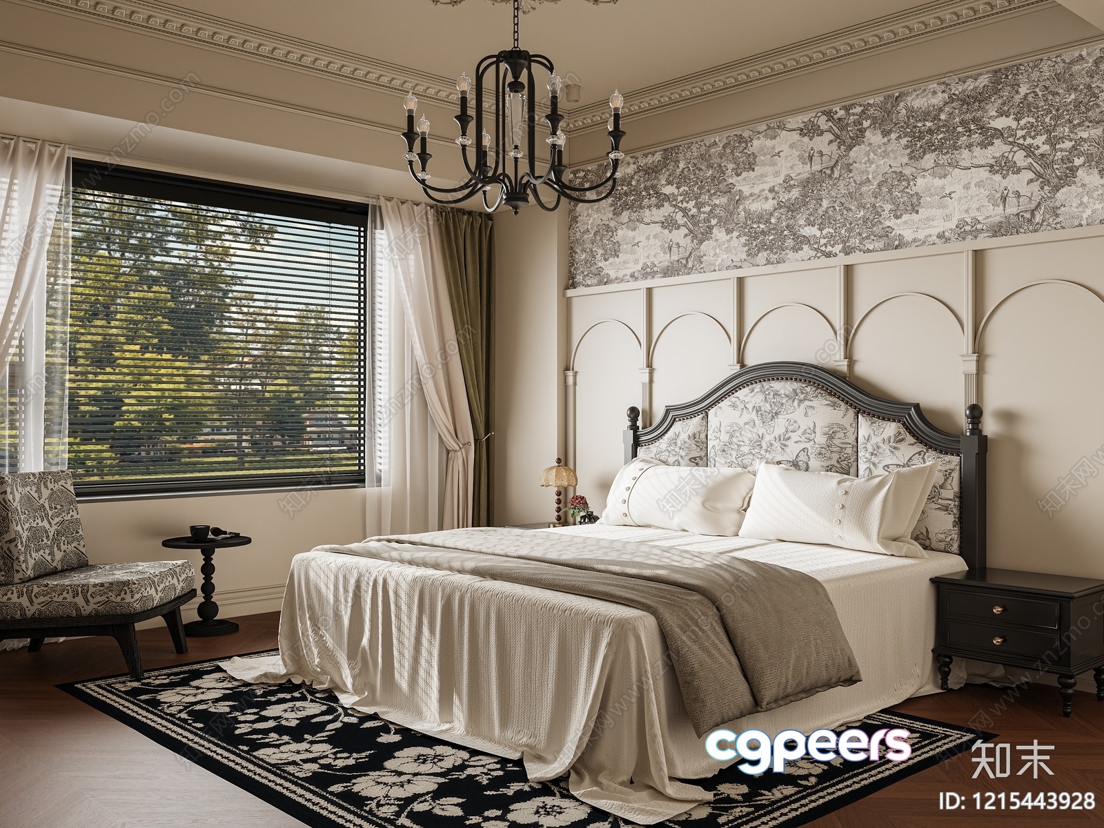 Cozy Bedroom 3D Model - 17990 - VRAY Render