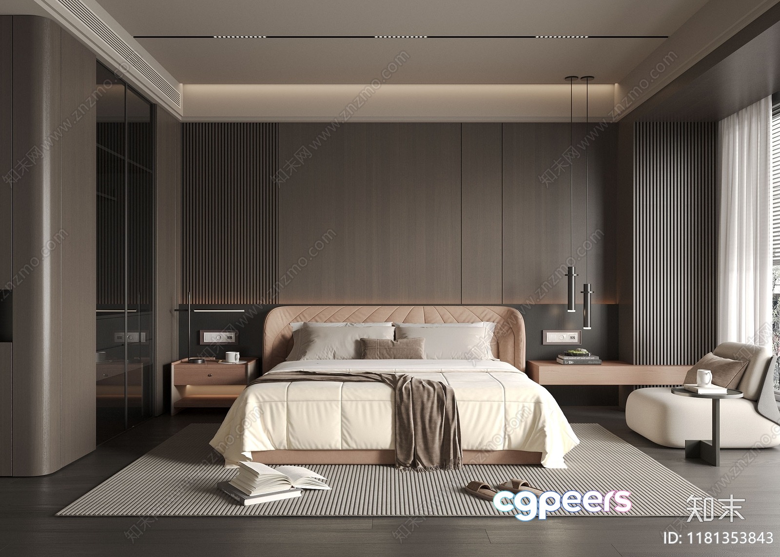 Modern Bedroom 3D Model - 22125 - VRAY Render