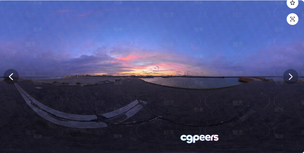 A Sunset Over A Body Of Water 3D Model - 10475 - VRAY Render