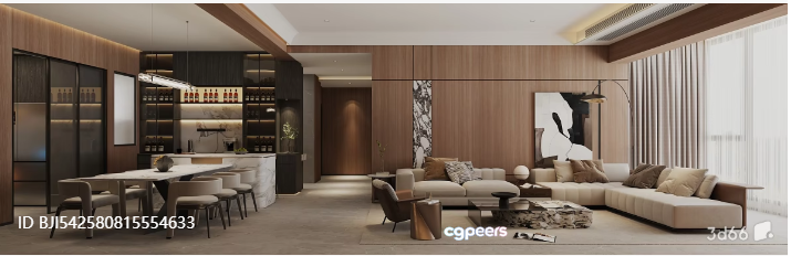 Modern Living Room 3D Model - 13942 - VRAY Render Modern Living Room 3D Model - 13942 - VRAY Render