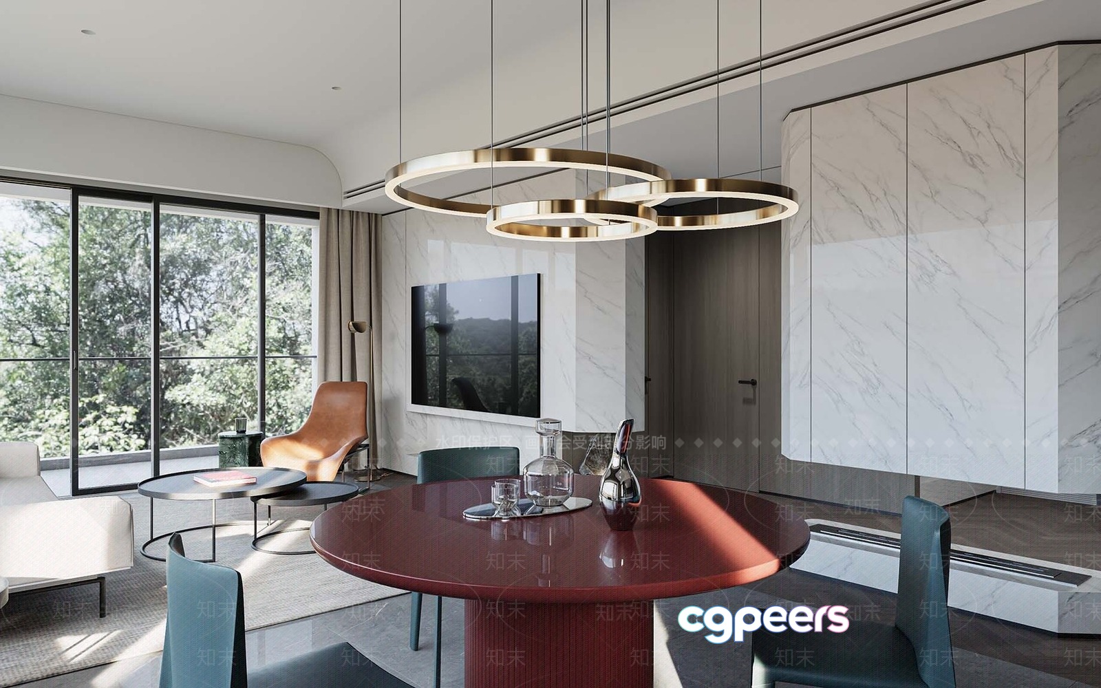 Modern Dining Room 3D Model - 2933 - VRAY Render