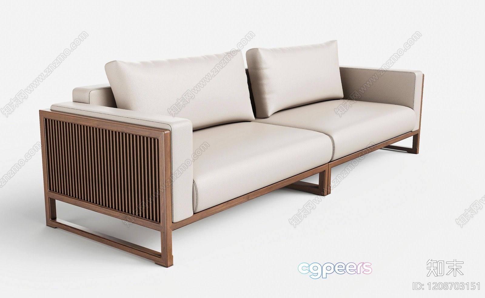Modern Wooden Sofa 3D Model - 2560 - VRAY Render Modern Wooden Sofa 3D Model - 2560 - VRAY Render