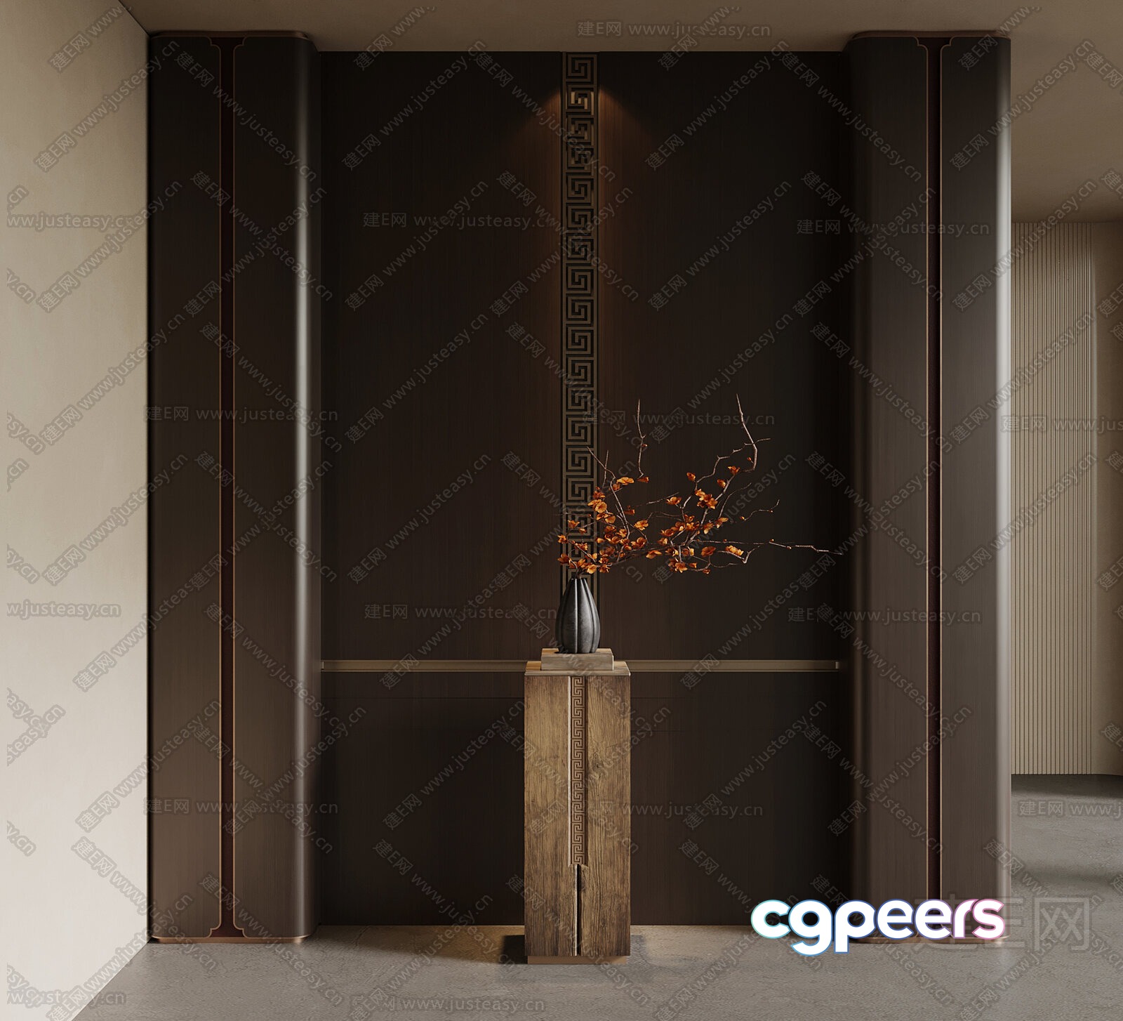 A Vase With Branches Showcasing A Simple Yet Elegant Display 3D Model - 12973 - VRAY Render A Vase With Branches Showcasing A Simple Yet Elegant Display 3D Model - 12973 - VRAY Render