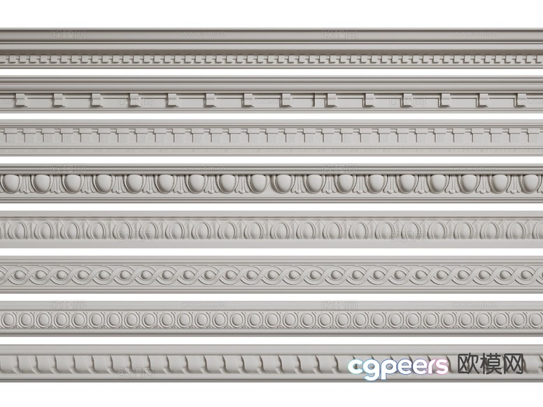 A Decorative Molding Pattern 3D Model - 13832 - CORONA Render A Decorative Molding Pattern 3D Model - 13832 - CORONA Render