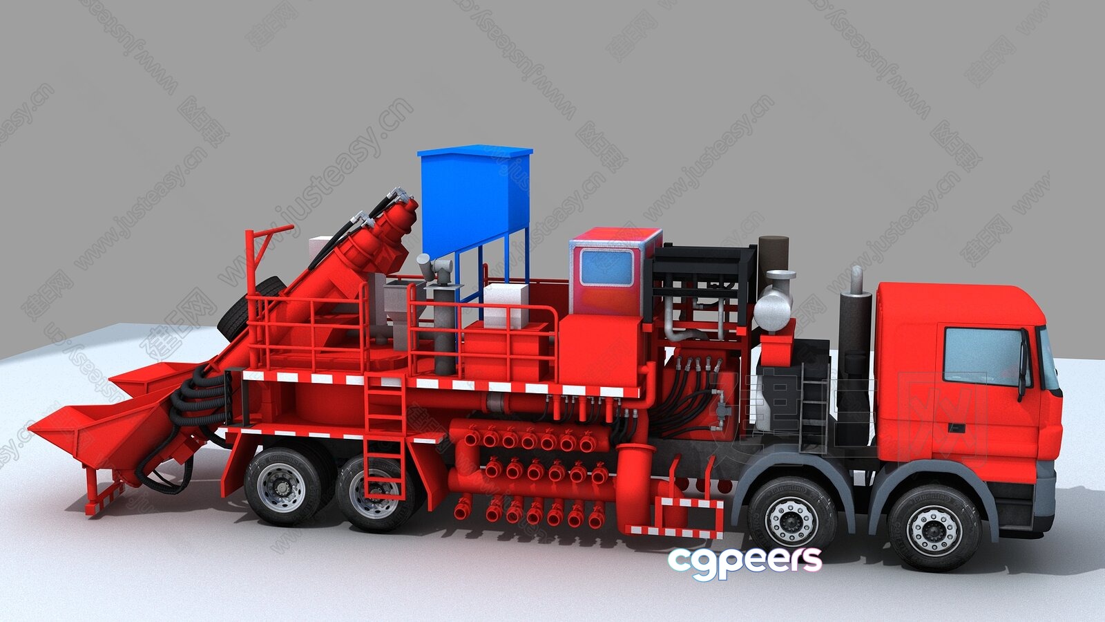Red Truck 3D Model - 10820 - VRAY Render