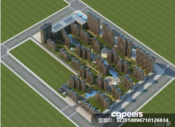 3D Building Model 3D Model - 4195 - VRAY Render