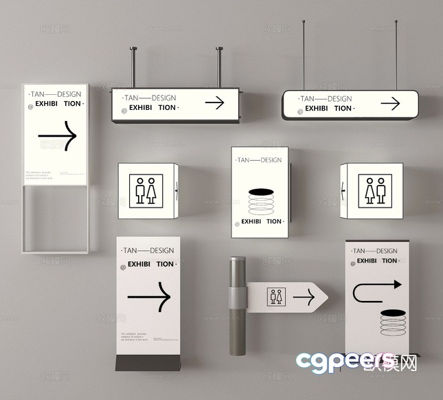 Modern Design Signage 3D Model - 13577 - VRAY Render Modern Design Signage 3D Model - 13577 - VRAY Render