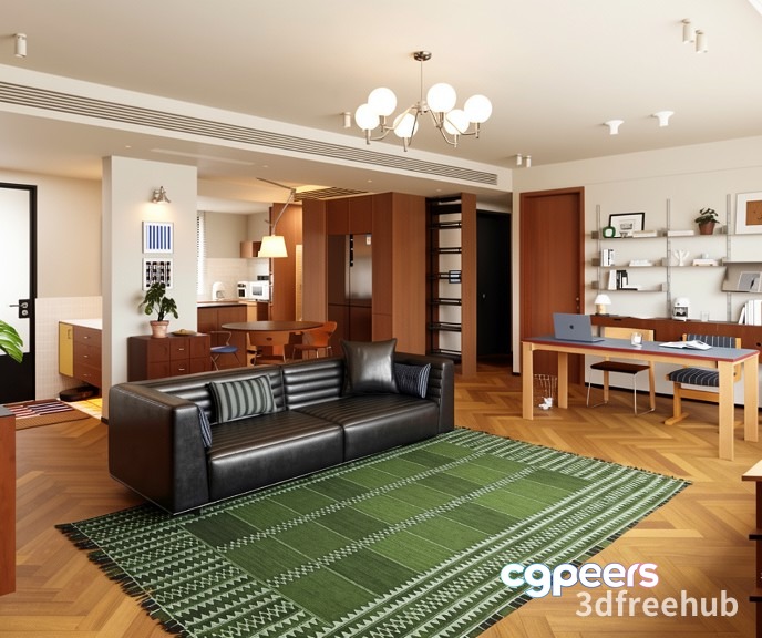 Modern Living Room 3D Model - 20788 - VRAY Render Modern Living Room 3D Model - 20788 - VRAY Render